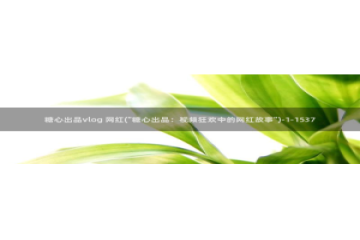 多己糖心在线vlog：糖心出品vlog 网红(\